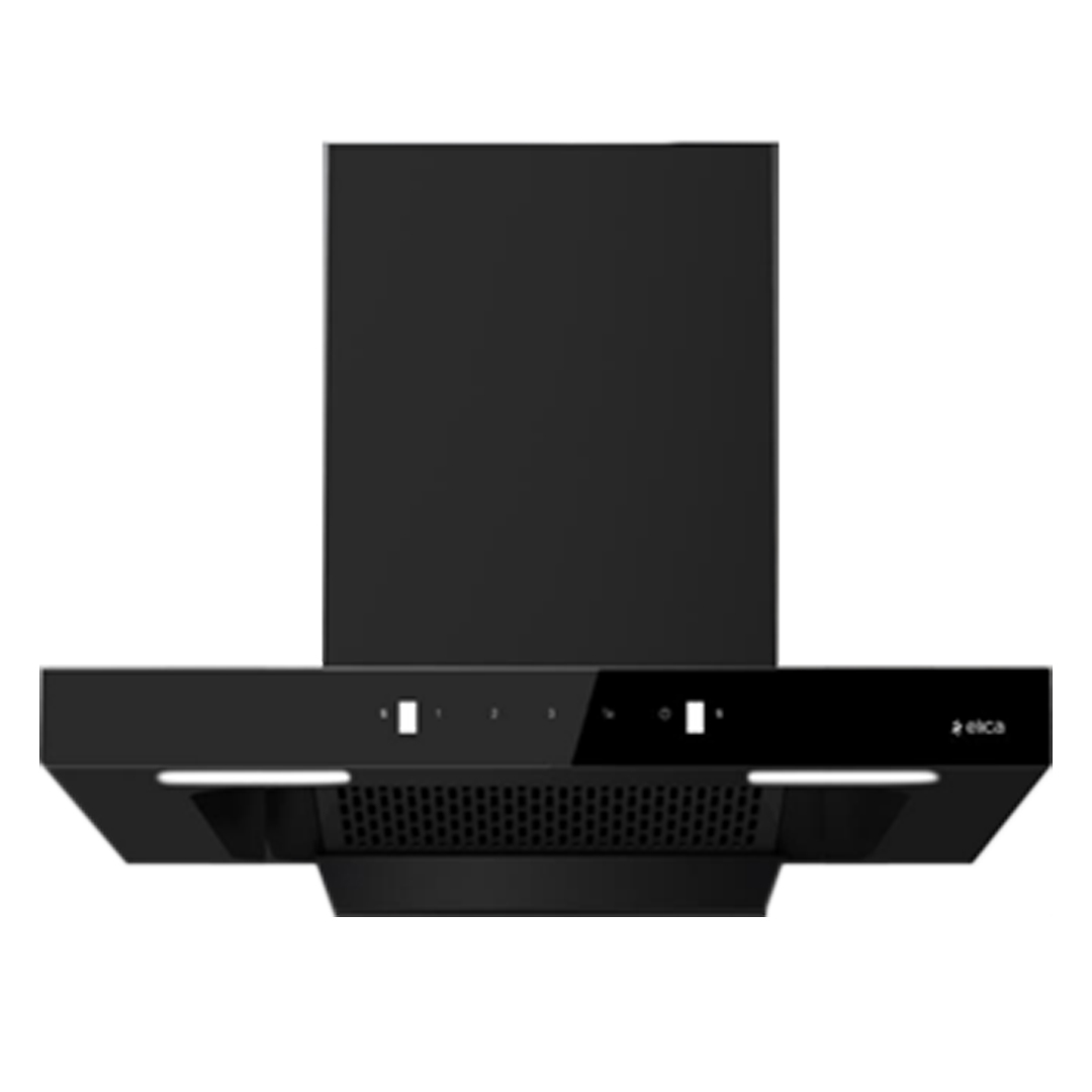 Elica 75 cm Stainless Steel Chimney model FL PLUS 750 SPT HAC LTW MS NERO front view - GharOne Nepal